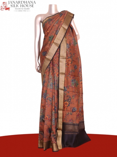 Floral Pure Printed Silk Saree